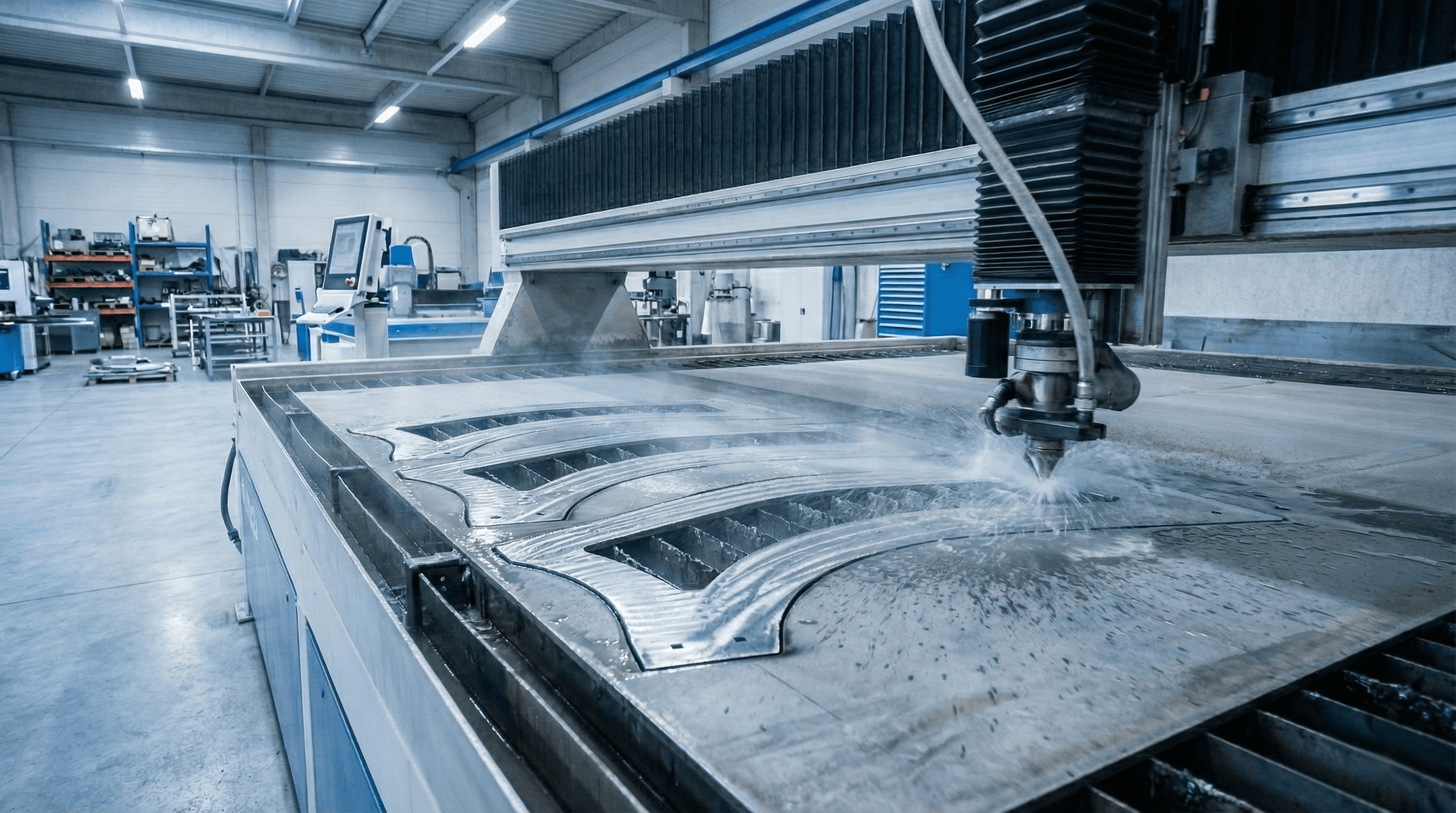 Wasserstrahl-Zuschnitt des Gestells